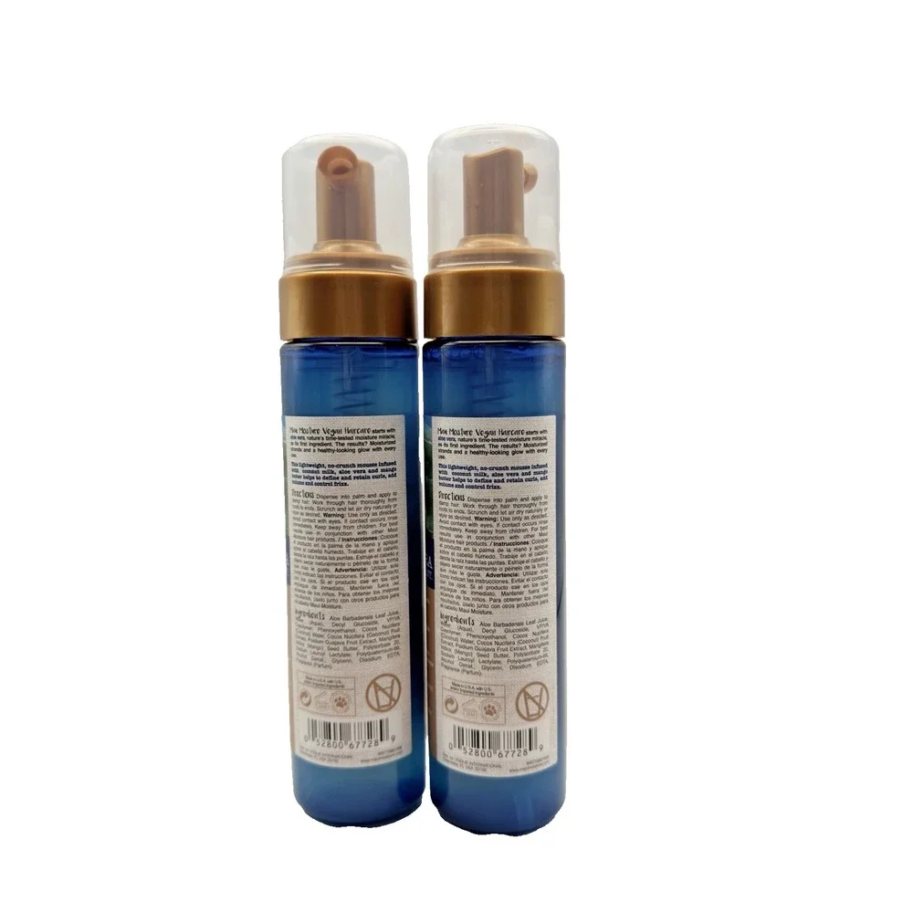 Maui Moisture Flexible Hold + Coconut Milk Curl Foam Mousse, for Curly Hair, 2X